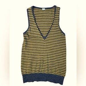J. Crew | 100% Merino Wool Striped Sweater Vest